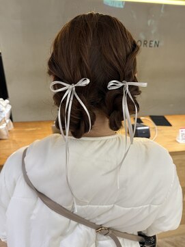 ローレン(LOREN) 透明感髪質改善ベージュダブルカラーミルクティーグレージュ