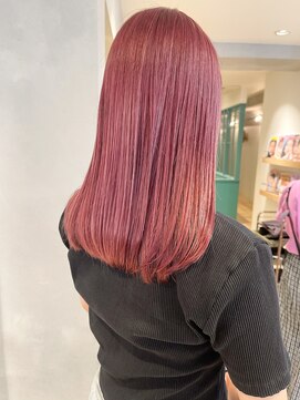 エミス バイ メルト 吉祥寺(emis by melt) 【堀惠】ブリーチカラーカシスピンクロング髪質改善ツヤ髪