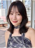 ミディアムレイヤーカット大人くびれヘアミディアムボブRI-71