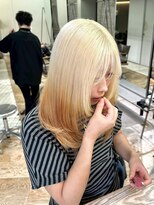 ヲタク(wotaku.) エンドカラー裾カラールーツカラーデザインカラーハイトーン金髪