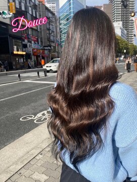 どぅ～す 梅田店 【どぅ～す】シール 編込みエクステ カラー ブリーチWカラー