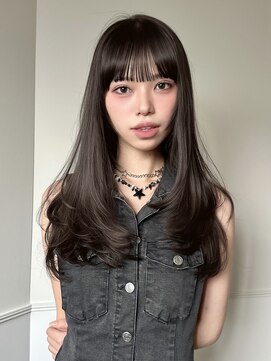ライン(LINE) 韓国風/レイヤー/前髪カット/オリーブ/透明感/ハッシュカット
