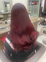 アッシュ 下北沢店(Ash) ブリーチなしダブルカラーワインレッドカラー