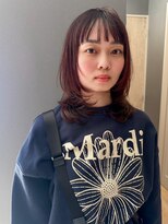 バランス ヘアーアンドアイラッシュ 野田店(balance.)&nbsp;顔周りレイヤー×ピンクバイオレット