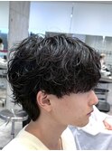 渋谷シャドウパーマ無造作パーマメンズマッシュ