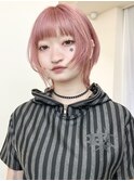 【morio原宿】ショートウルフピンクカラー