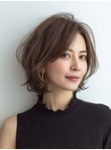 白髪ぼかし脱白髪染め似合わせショートボブ40代50代60代