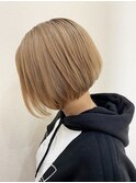 ブリーチ1回ベージュボブ