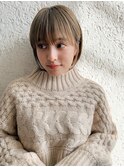 ミニボブ ケアブリーチ ベージュカラー 透明感カラー 小顔