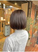 内巻きシンプルボブ☆ナチュラルブラウン
