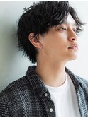 【aRietta】センターパートマッシュウルフ×波巻きパーマ