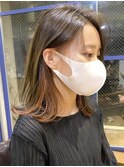 インナーカラーケアブリーチイヤリングカラーハイライトレイヤー