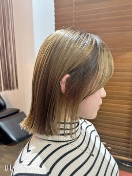 ロイド(Royd.) 切りっぱなしボブ外はねボブ地毛風ストレートアースカラー