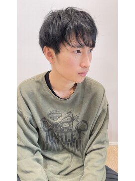 カルナ バイ エルモ(calna by ELMO) スーツ短髪ツーブロック束感モテる黒髪シークレットパーマ流行