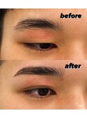 メンズアイブロウスタイリング/アイブロウ/眉ワックス/眉カット