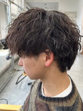 フゥ 宇都宮(FeU) 波巻きパーマメンズパーマメンズヘアツーブロックツイストパーマ