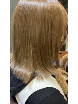 クラウン ヘア ラウンジ(CROWN hair lounge) 【クラウン】20代30代40代きりっぱなしボブ×ブロンズカラー