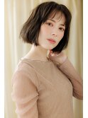 透けバング大人美人ニュアンスパーマ小顔ボブZ戸田公園30代40代