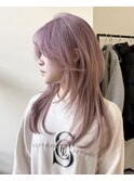レイヤーカット ザクザクレイヤー ラベンダーピンク