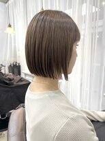 エトネ ヘアーサロン 仙台駅前(eTONe hair salon)&nbsp;ぱつっとボブ×オリーブベージュ