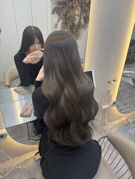ハローバイシー 仙台(Hello by Sea) オリーブブラウン×韓国くびれヘア[夏/レイヤー/グレージュ]仙台