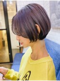 (c12)大人ショートハイライト髪質改善キッズカット前髪30代40代