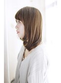 夏美髪質改善アプリコットオレンジハイライトカラーくびれヘア37