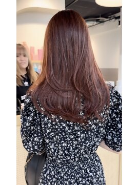 カラ フクオカ(Cara FUKUOKA) 【オレンジブラウン&ミディアムレイヤー】福岡髪質改善