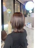 ボブレイヤー×透明感ブラウン