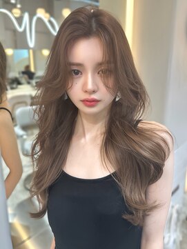 シーシンジュク 新宿南口(Sea shinjuku) ブリーチ無しグレージュ×顔まわりレイヤーカット髪質改善/新宿