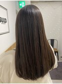 透明感ブラウンのレイヤーミディ