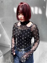 ヴァーディ オモテサンドウ(Vardy omotesando)&nbsp;red/赤髪 ワインレッド ハイトーンボブ 表参道