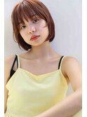 ボブ×顔周りレイヤー