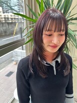 ハツメイ 川崎西口店(HATSUMEI)&nbsp;ピンクパープル×レイヤーカット★