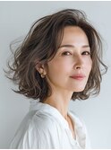 クラゲヘアー/小顔/ココアベージュ/オリーブグレー/川西