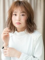 カバーヘア ブリス 川口(COVER HAIR bliss)&nbsp;透明感ミルクブラウンブリーチなし小顔ボブパーマX川口20代30代
