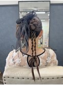 結婚式お呼ばれヘアセットruen熊本hina