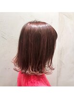 アンド バイ ヘアサロン(AND by hair salon) ハイライト×ピンクカラー