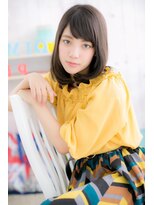 ミック ヘアアンドメイク アップ 駒込店(miq Hair&Make up)&nbsp;好感度UP！斜めバングｘワンカール