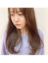 エスヘアー 名古屋 金山(es hair) 20代◎ベージュイヤリングカラー艶感ロングスタイル