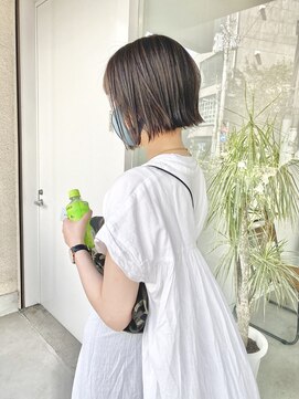 エマ 中山店(EMMA) 切りっぱなしボブ　ミニボブ　ベージュカラー