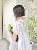 切りっぱなしボブ ミニボブ ベージュカラー