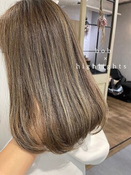 クラン 博多(Clan) 【村上】 切りっぱなしボブ×ハイライト