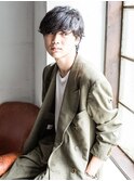ナチュラルラフマッシュルームヘアのウェットスタイル