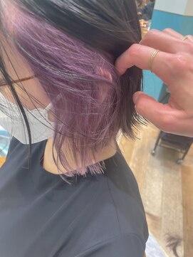 ロンド レグリーズ 立川(Lond leglise) 【槌矢圭悟】インナーカラーバイオレット外ハネ