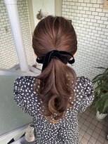 フェリーチェ(Felice)&nbsp;ポニーテール　ベロア　デートヘア　イベントヘア