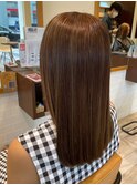 ダブルカラーミルクティーベージュカラーブルーブラックブリーチ