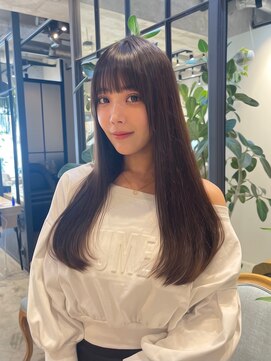 エレノア トーキョー 恵比寿(ELEANOAH TOKYO) 重ため韓国風レイヤー 艶髪ストレート