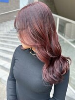 ヘアーアンドスパ フェリーチェ ミチ 野田屋町店(HAIR&SPA felice MICHI) 【feliceMICHI 石井 あすか】カシスピンク レイヤーカット