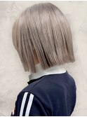 20代30代40代抜け感ミルクティベージュアッシュヘイリーボブ